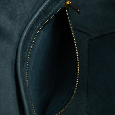 Sangle Seau Small Bucket Bag Turquoise Calfskin Leather