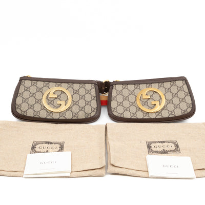 Blondie Mini Belt Bag Beige GG Supreme Brown Leather