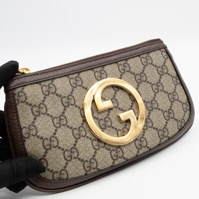 Blondie Mini Belt Bag Beige GG Supreme Brown Leather