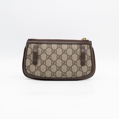 Blondie Mini Belt Bag Beige GG Supreme Brown Leather