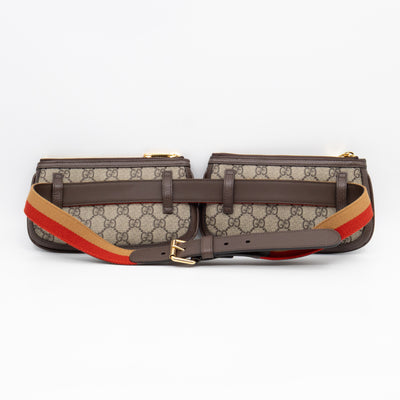 Blondie Mini Belt Bag Beige GG Supreme Brown Leather