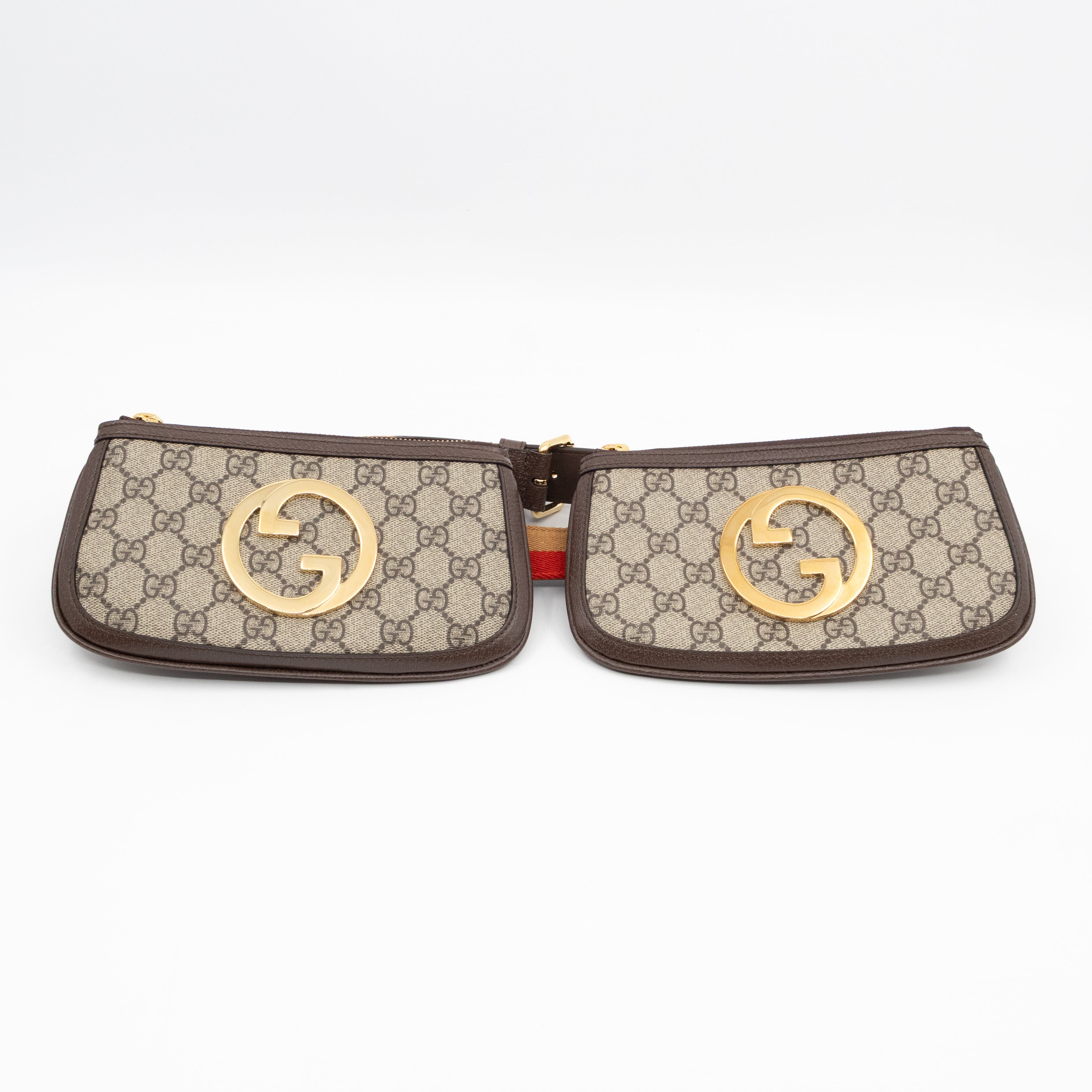Blondie Mini Belt Bag Beige GG Supreme Brown Leather
