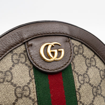 Ophidia Mini Round Shoulder Bag GG Supreme
