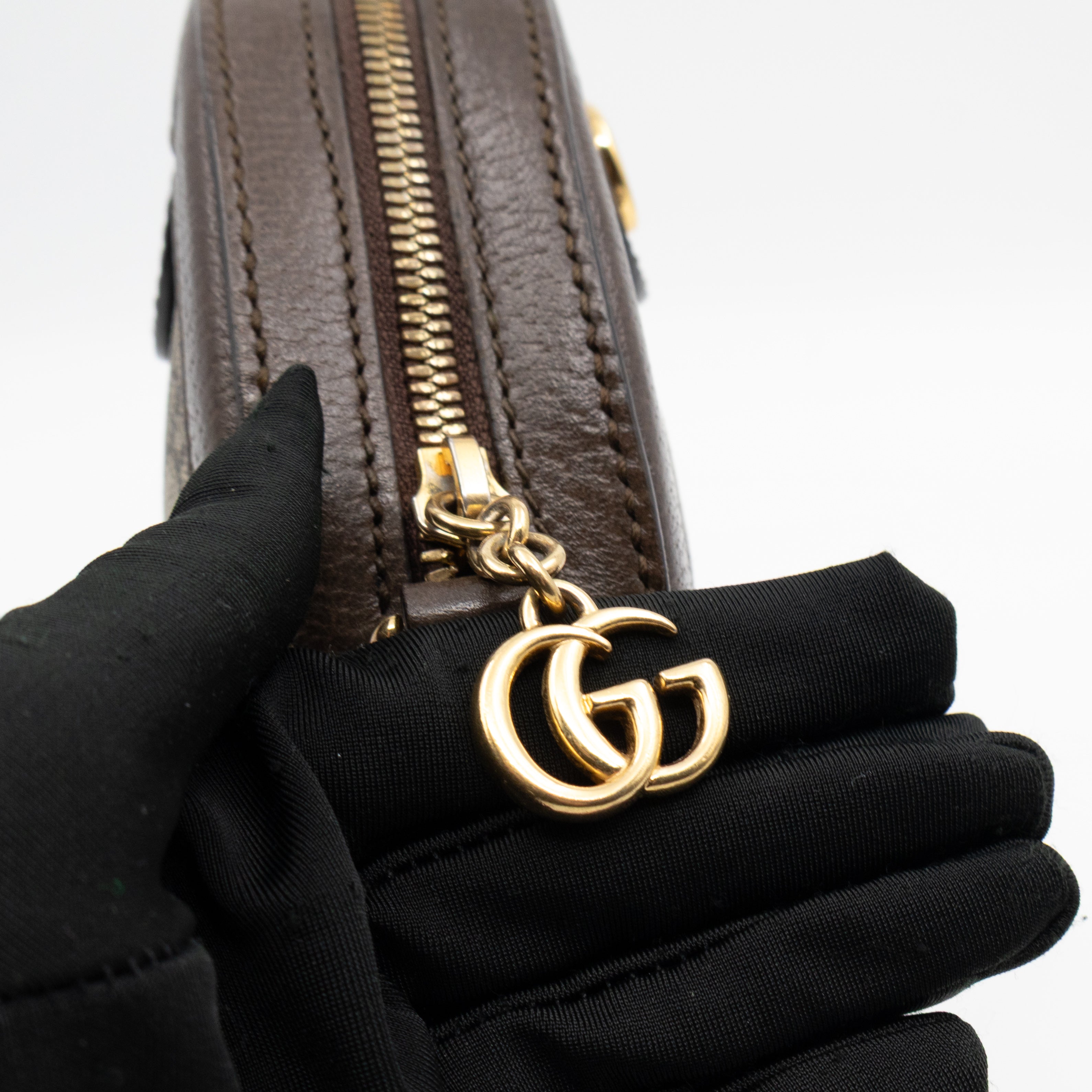 Ophidia Mini Round Shoulder Bag GG Supreme