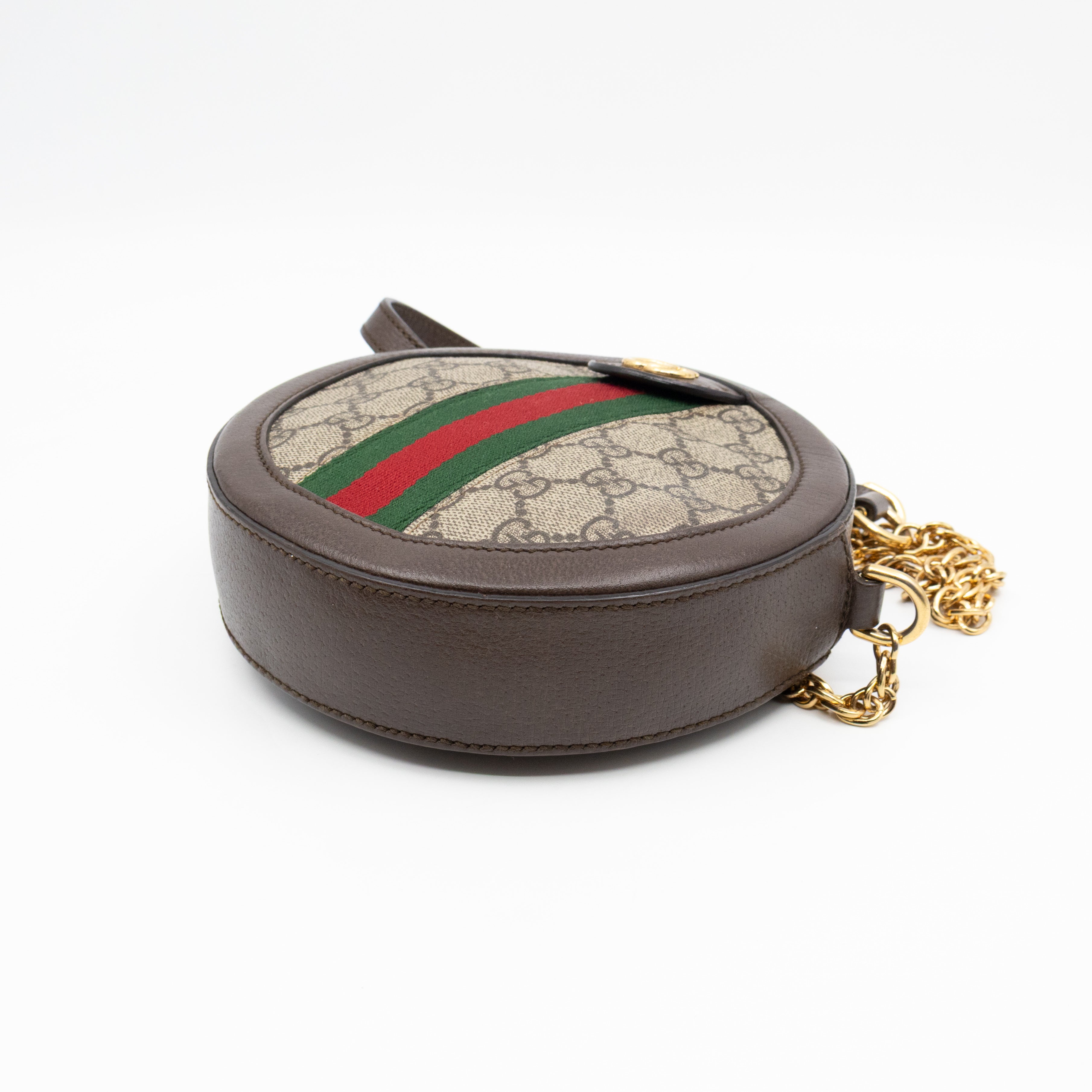 Ophidia Mini Round Shoulder Bag GG Supreme