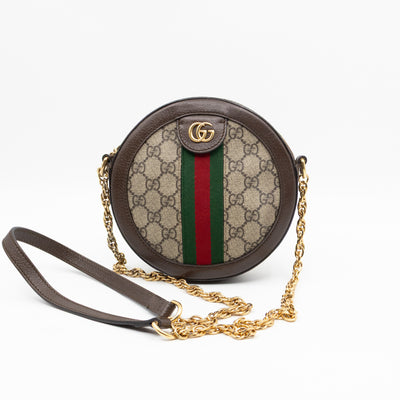 Ophidia Mini Round Shoulder Bag GG Supreme