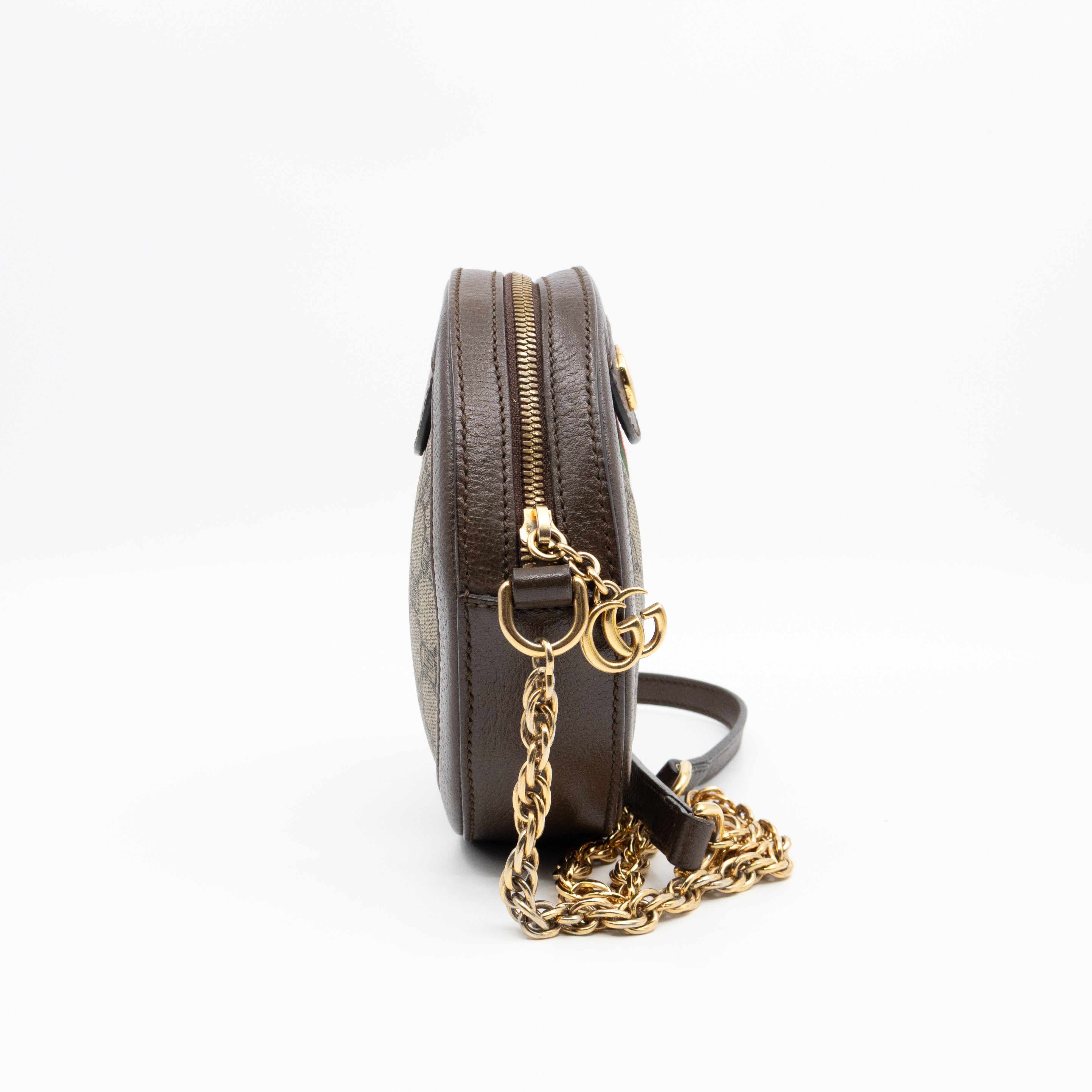 Ophidia Mini Round Shoulder Bag GG Supreme