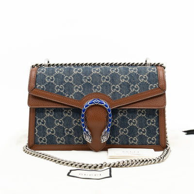 Dionysus Small GG Denim Blue