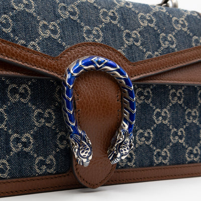 Dionysus Small GG Denim Blue
