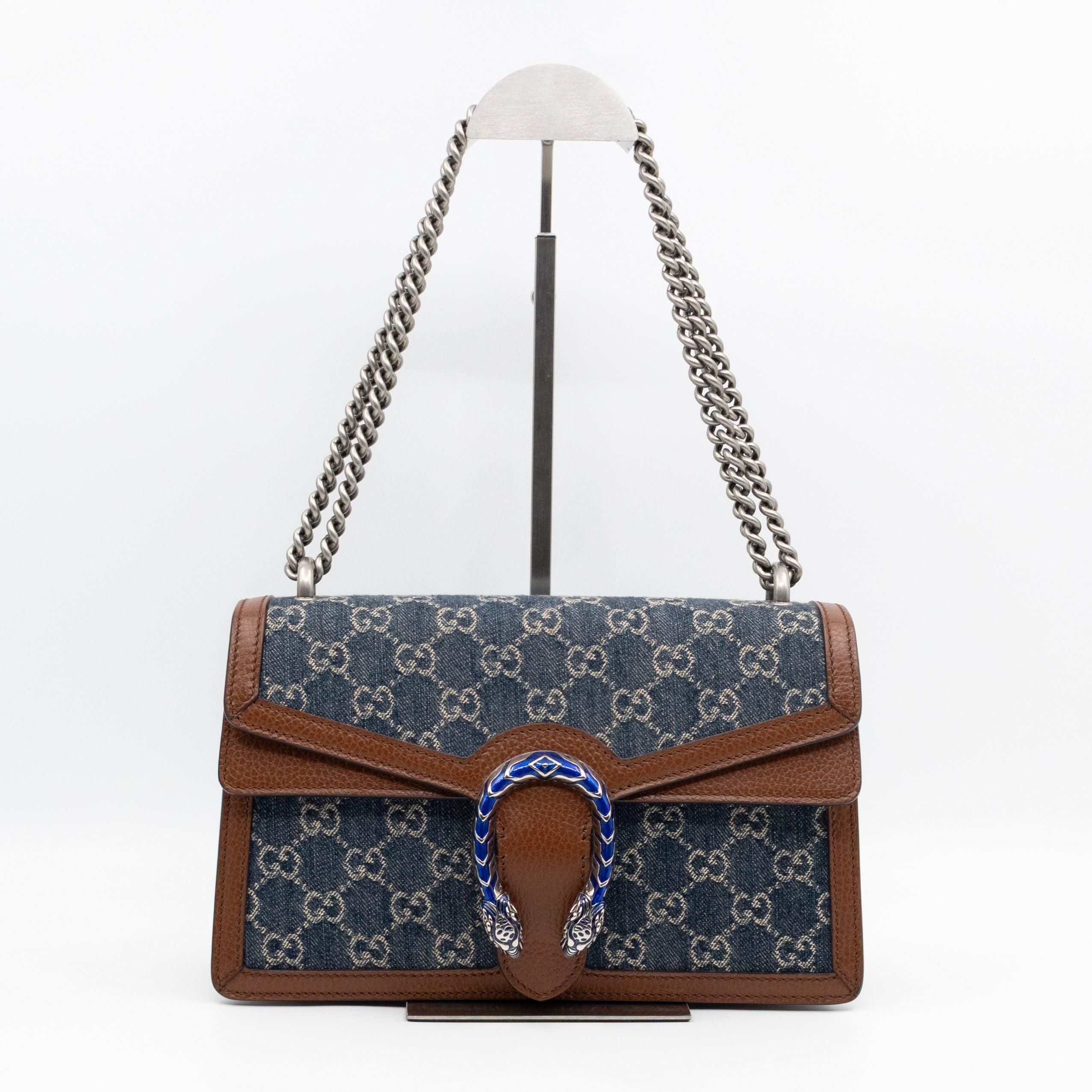 Dionysus Small GG Denim Blue