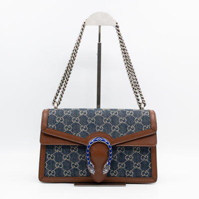 Dionysus Small GG Denim Blue