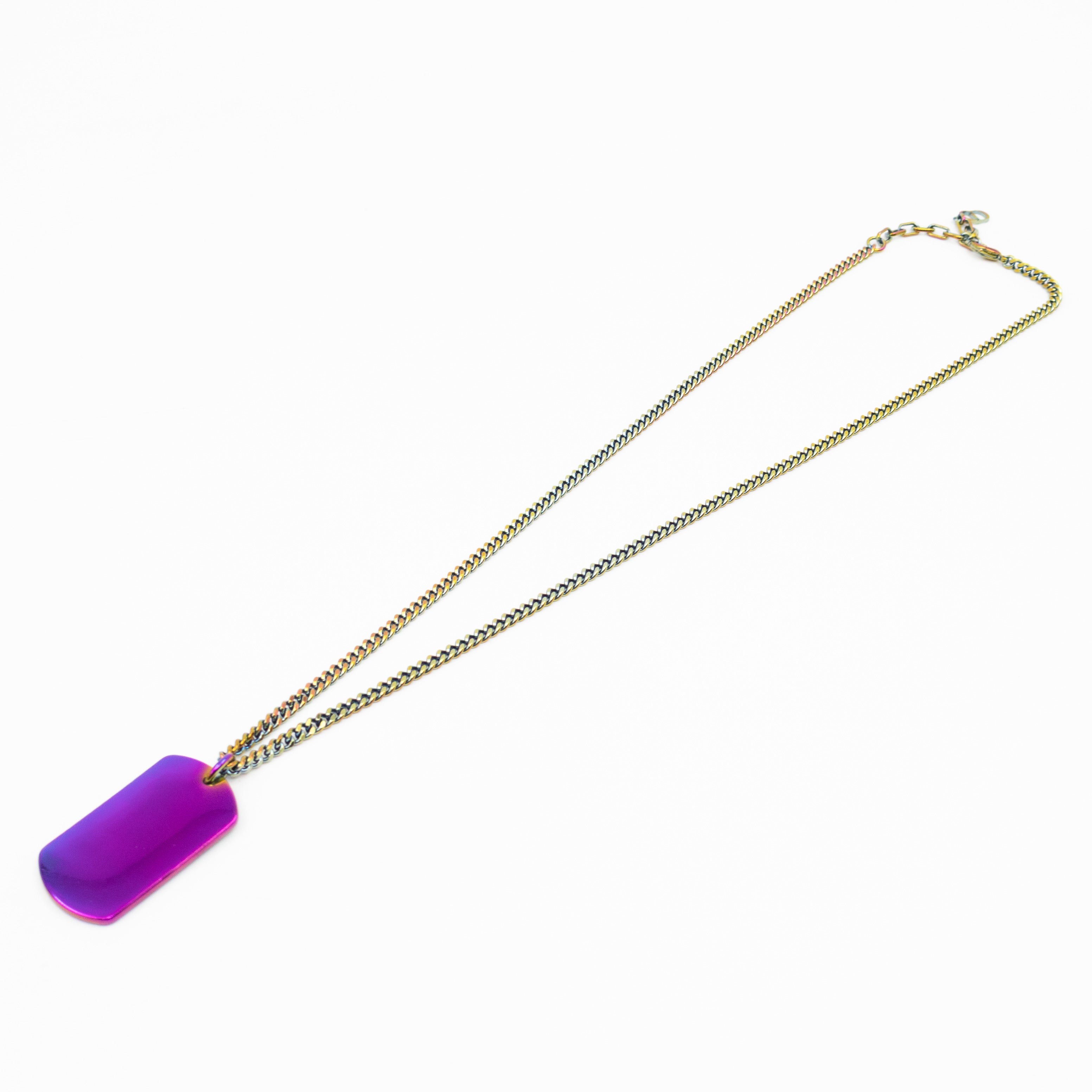 CD Couture Plate Pendant Necklace Multicolor