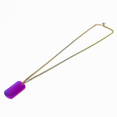 CD Couture Plate Pendant Necklace Multicolor