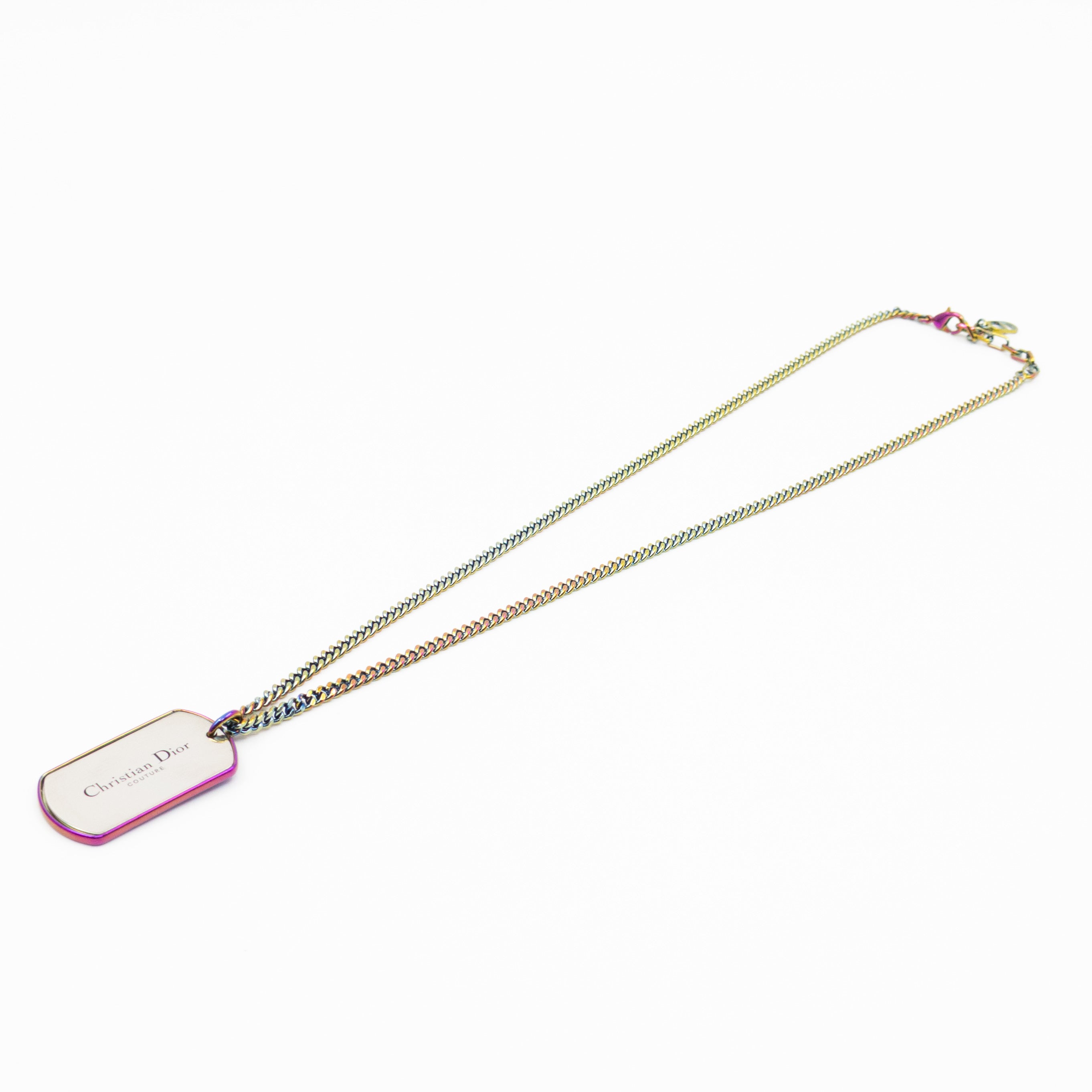 CD Couture Plate Pendant Necklace Multicolor