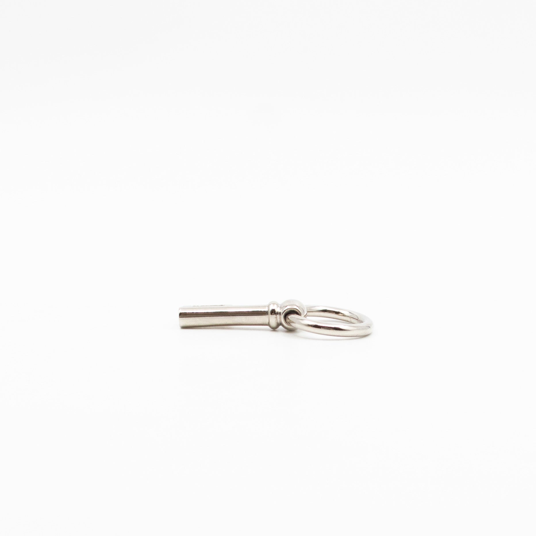 Curiosite Cle H Charm Pendant Scarf Ring Silver