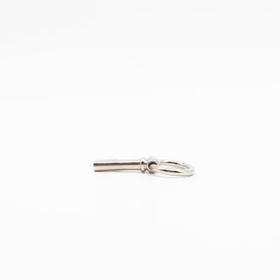 Curiosite Cle H Charm Pendant Scarf Ring Silver