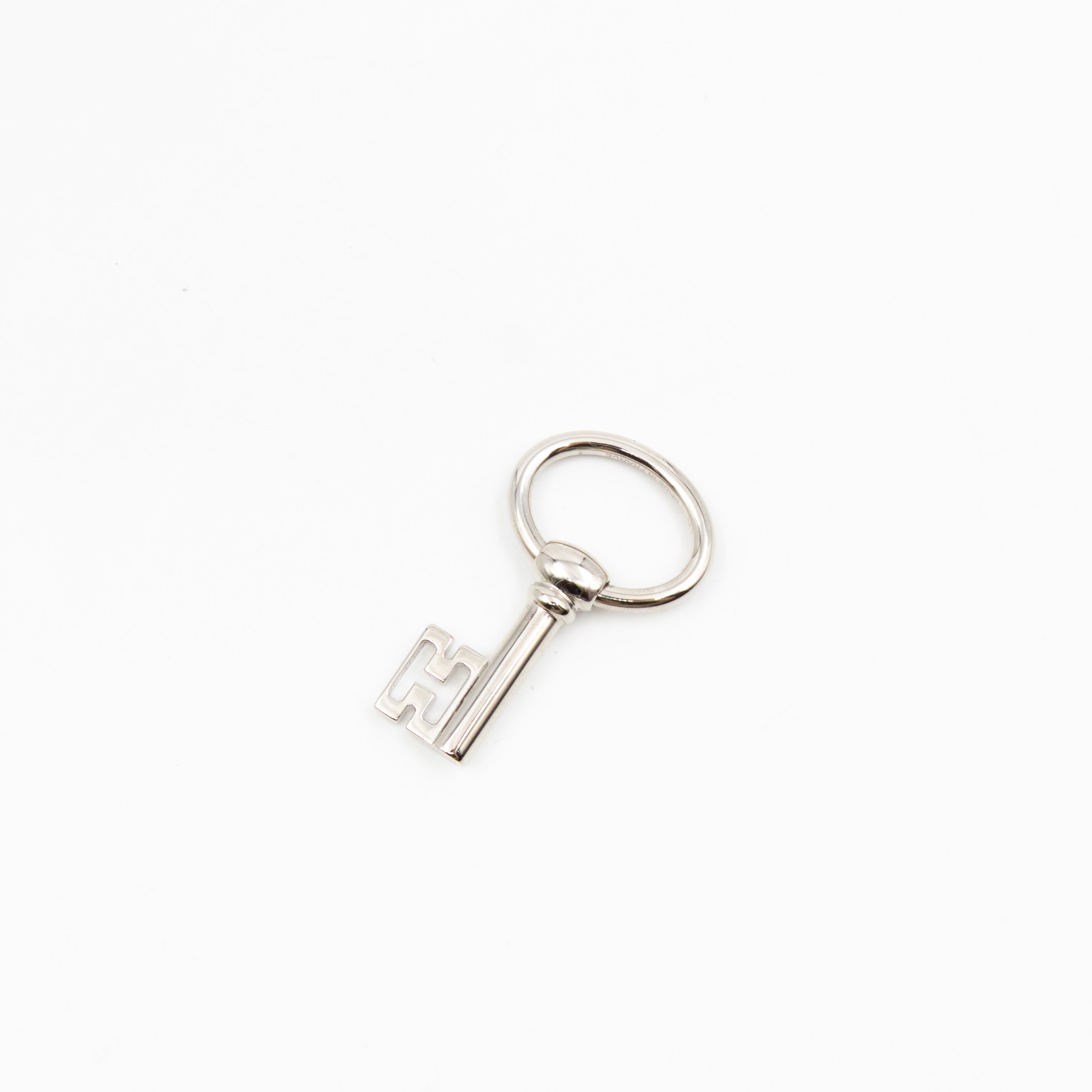 Curiosite Cle H Charm Pendant Scarf Ring Silver
