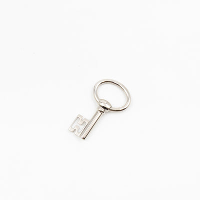 Curiosite Cle H Charm Pendant Scarf Ring Silver