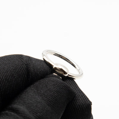 Curiosite Cle H Charm Pendant Scarf Ring Silver