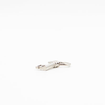 Curiosite Cle H Charm Pendant Scarf Ring Silver