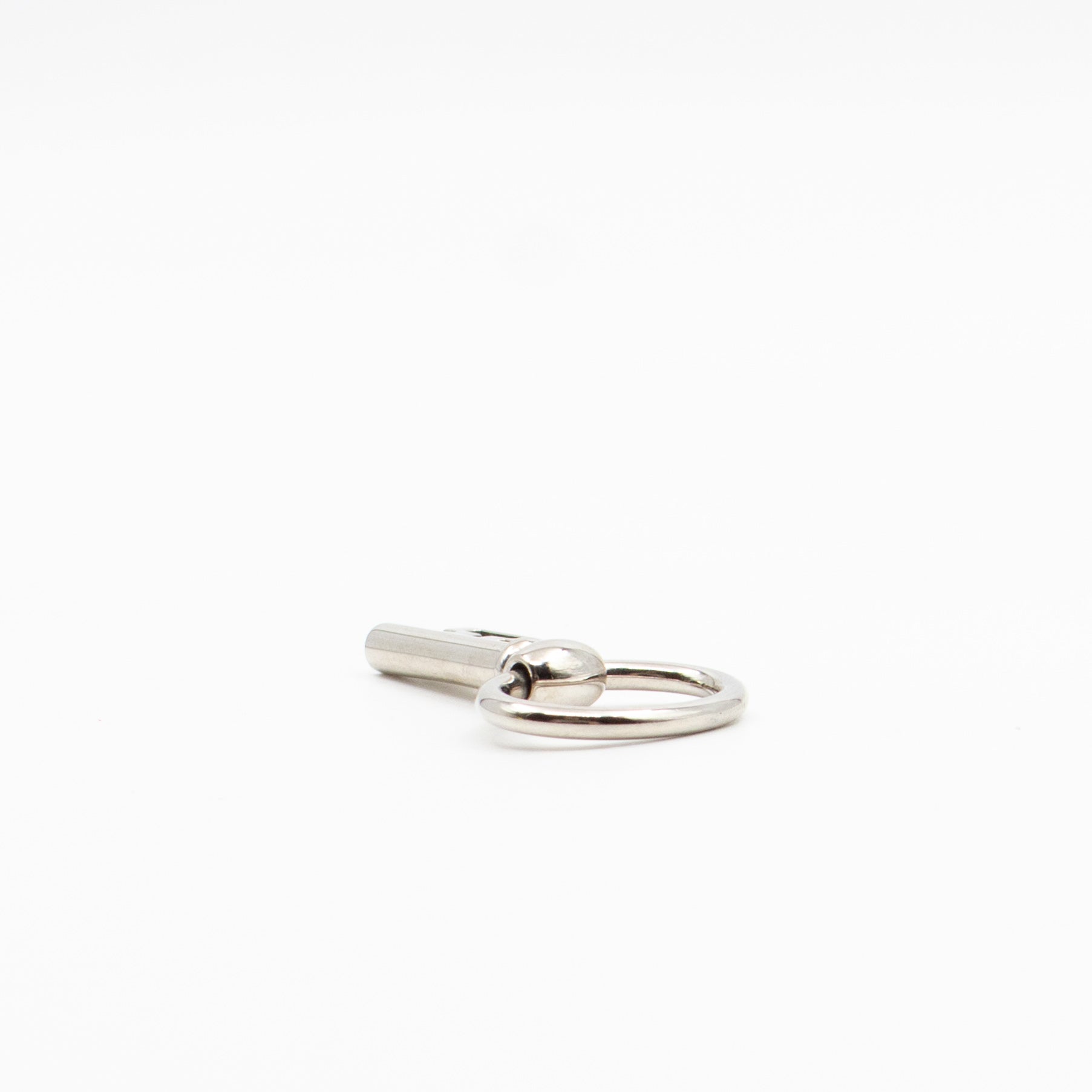 Curiosite Cle H Charm Pendant Scarf Ring Silver