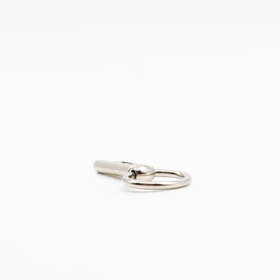 Curiosite Cle H Charm Pendant Scarf Ring Silver