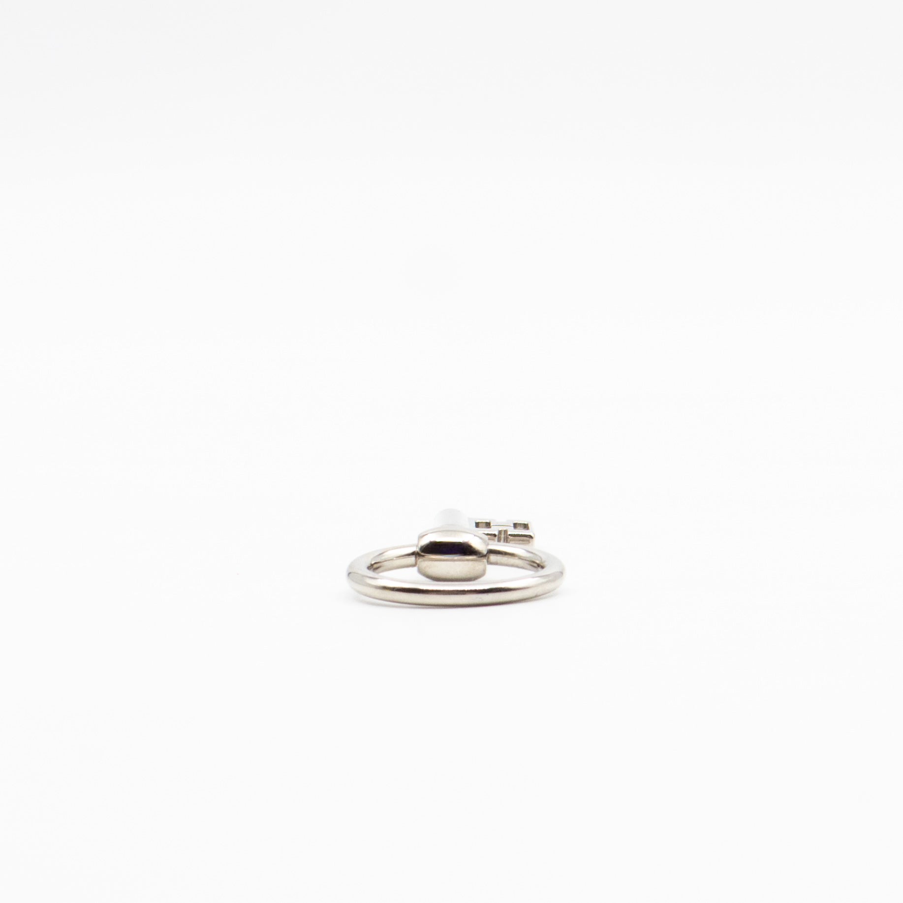 Curiosite Cle H Charm Pendant Scarf Ring Silver