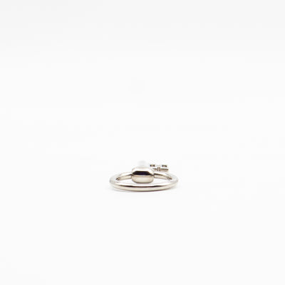 Curiosite Cle H Charm Pendant Scarf Ring Silver