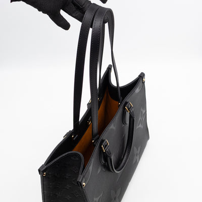 Onthego MM Black Monogram Empreinte