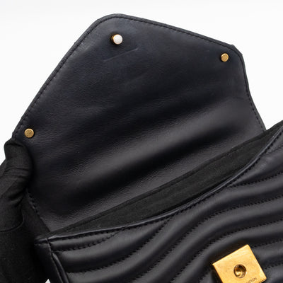 New Wave PM Shoulder Bag Black Leather