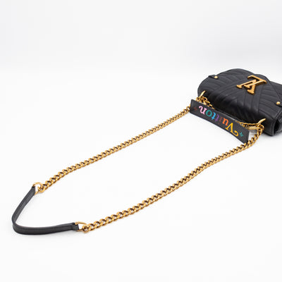 New Wave PM Shoulder Bag Black Leather