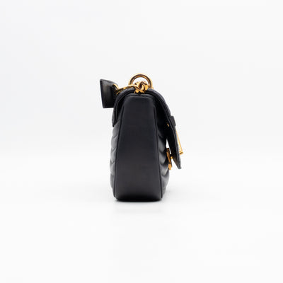 New Wave PM Shoulder Bag Black Leather
