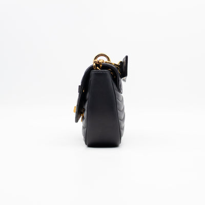 New Wave PM Shoulder Bag Black Leather