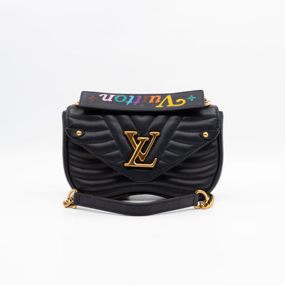 New Wave PM Shoulder Bag Black Leather