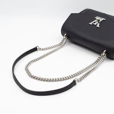 Mylockme Chain Bag Black Leather