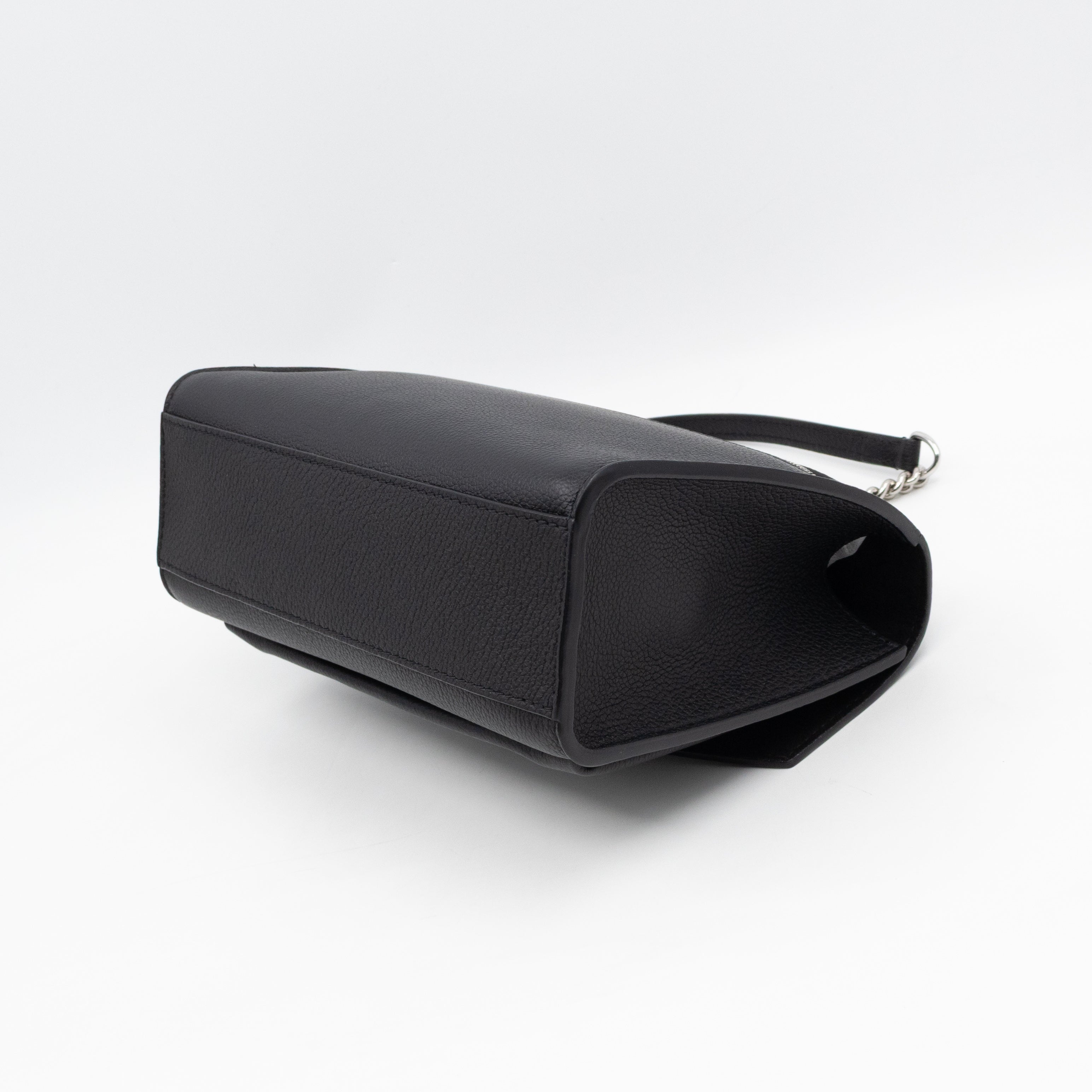 Mylockme Chain Bag Black Leather
