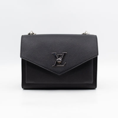 Mylockme Chain Bag Black Leather