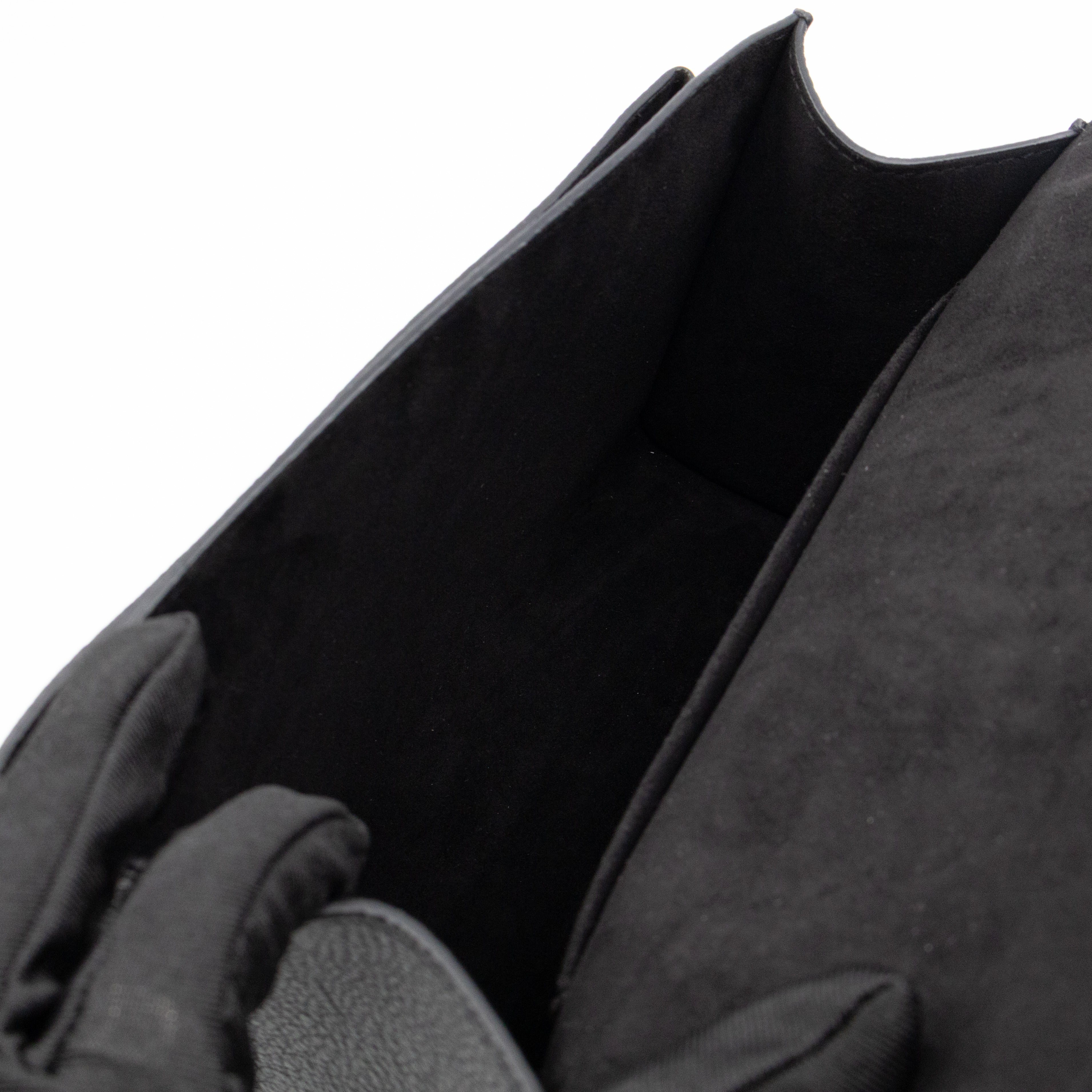 Mylockme Chain Bag Black Leather