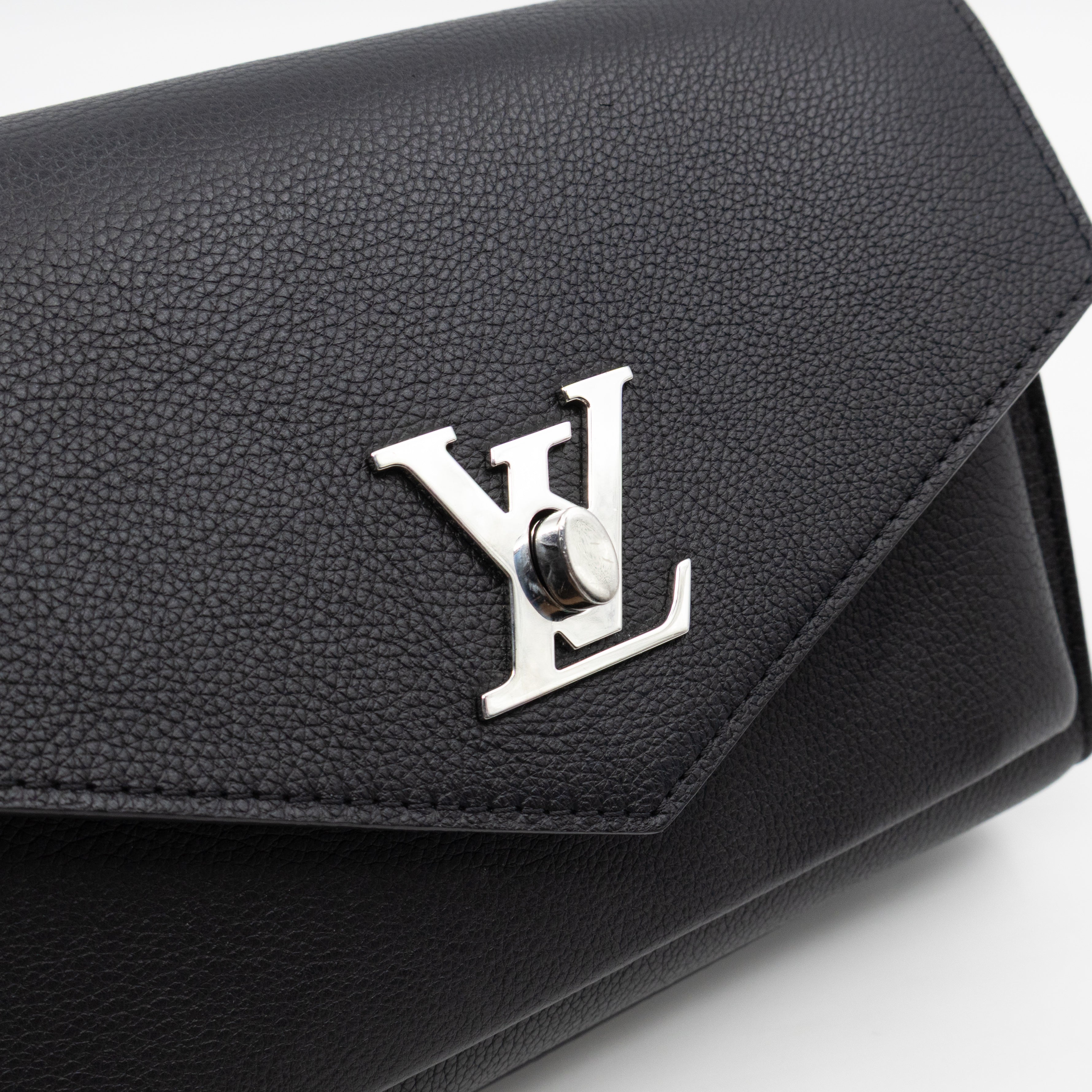 Mylockme Chain Bag Black Leather