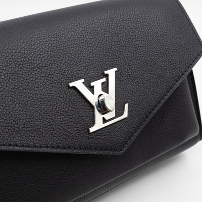Mylockme Chain Bag Black Leather