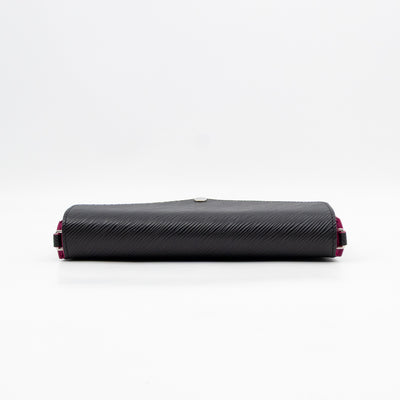 Pochette Felicie Black Epi Leather Pink