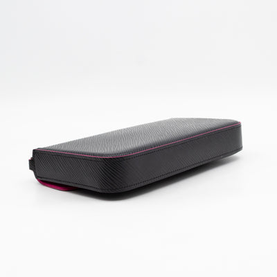 Pochette Felicie Black Epi Leather Pink