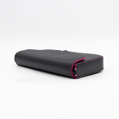 Pochette Felicie Black Epi Leather Pink