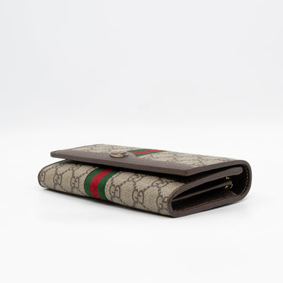 Ophidia Chain Wallet GG Supreme Brown