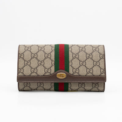 Ophidia Chain Wallet GG Supreme Brown