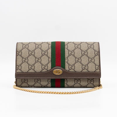Ophidia Chain Wallet GG Supreme Brown