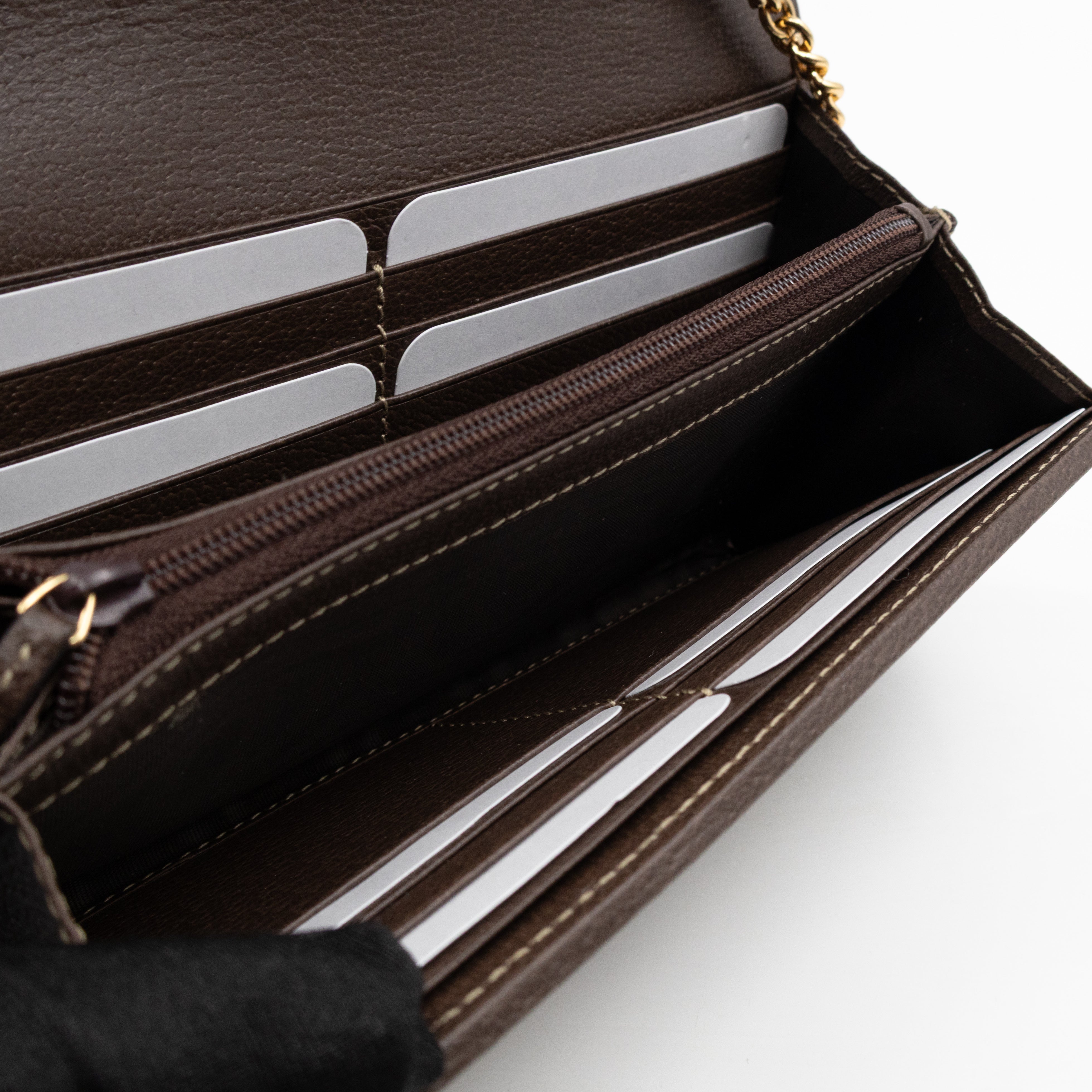 Ophidia Chain Wallet GG Supreme Brown