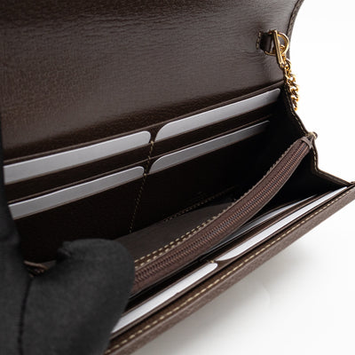 Ophidia Chain Wallet GG Supreme Brown