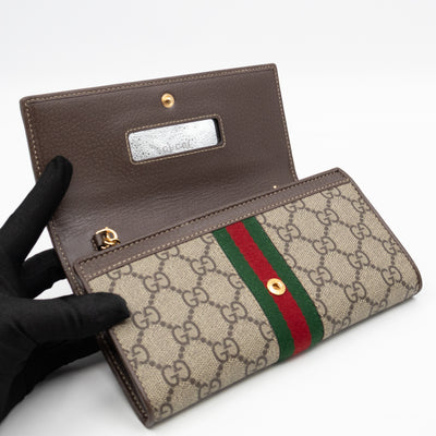 Ophidia Chain Wallet GG Supreme Brown
