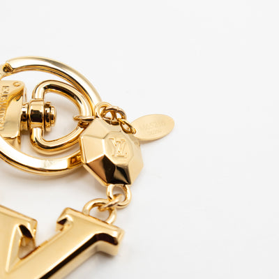 Facettes Bag Charm & Key Holder Gold